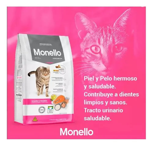 Monello Gato Adulto Salmon y Pollo