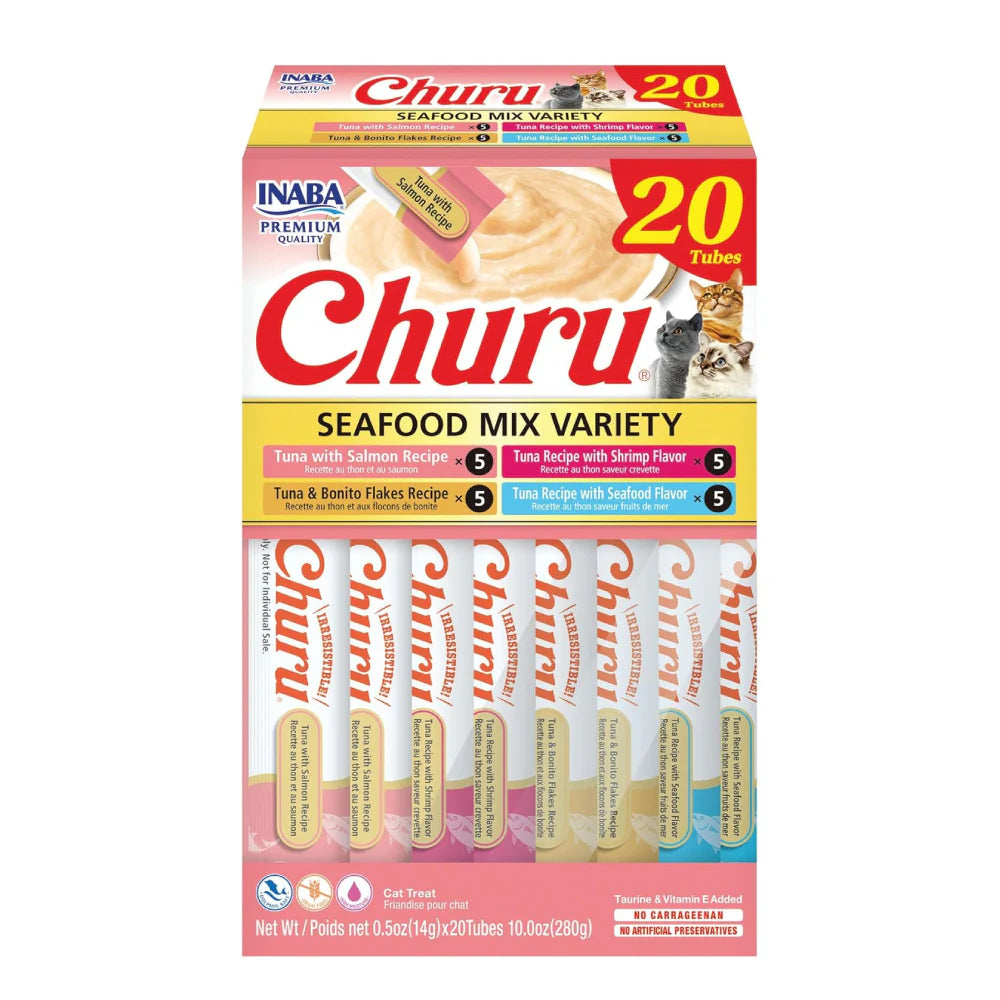 Churu para gatos x 20 unidades - Variedades comida de mar