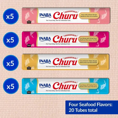 Churu para gatos x 20 unidades - Variedades comida de mar
